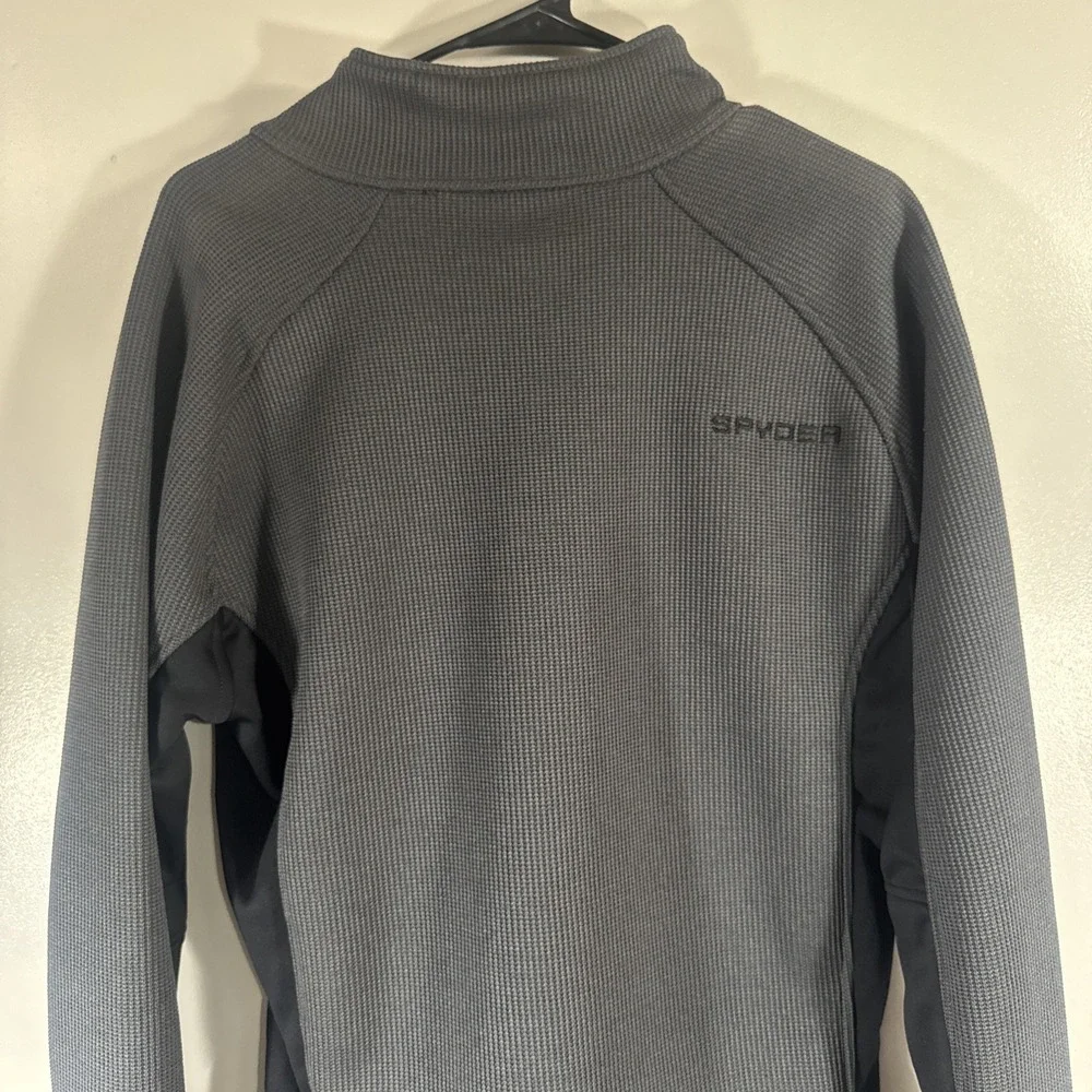 Spyder Men's Jacket Black Gray 1/4 Zip‎ New NWT Size M Medium